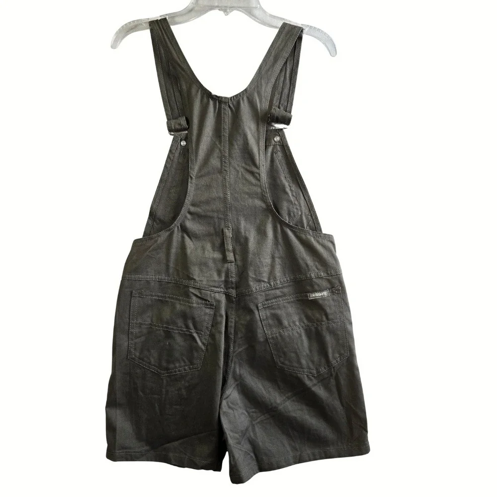 Jordache Kids Bib Overalls Shorts Vntg 90s Denim Sz Large 10/12 Y2K Retro Casual